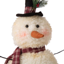 Load image into Gallery viewer, Telescoped Fabric Christmas Snowman Standing Décor
