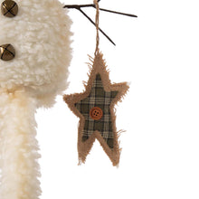 Load image into Gallery viewer, 28&quot;H Fabric Christmas Snowman Shelf Sitter with Dangling Legs
