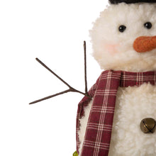 Load image into Gallery viewer, 28&quot;H Fabric Christmas Snowman Shelf Sitter with Dangling Legs
