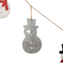 Load image into Gallery viewer, 72&quot;L Metal Christmas Snowman Garland
