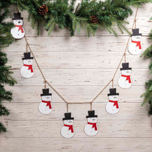 Load image into Gallery viewer, 72&quot;L Metal Christmas Snowman Garland
