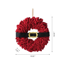 Load image into Gallery viewer, 18&quot;D Christmas Red With Belt Fabric Wreath
