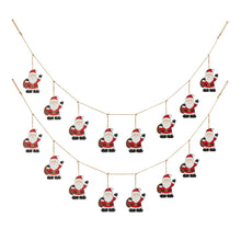 Load image into Gallery viewer, 2 pk 72&quot;L Metal Christmas Santa Garland
