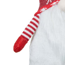 Load image into Gallery viewer, 28&quot;H Fabric Christmas Gnome Shelf Sitter with Dangling Legs
