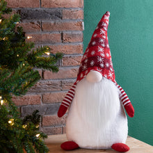 Load image into Gallery viewer, 24&quot;H Fabric Christmas Gnome Standing Décor
