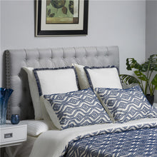 Load image into Gallery viewer, 2 Pack Indigo Dream Cotton Euro Sham Cover
