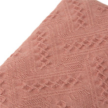 Load image into Gallery viewer, Coral Pink Grid Cotton Woven Throw
