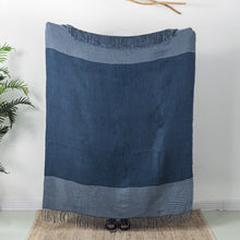 Load image into Gallery viewer, Indigo Acrylic Woven Throw
