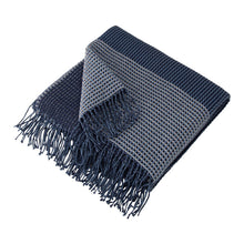 Load image into Gallery viewer, Indigo Acrylic Woven Throw
