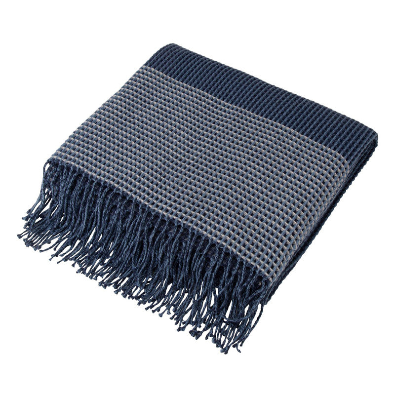 Indigo Acrylic Woven Throw