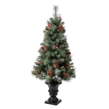 Load image into Gallery viewer, 4ft Flocked Artificial Christmas Tree With 100 Warm White Light
