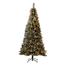 Load image into Gallery viewer, 7.5ft Pre-Lit Green Pine Artificial Christmas Tree with 700 Warm White Lights
