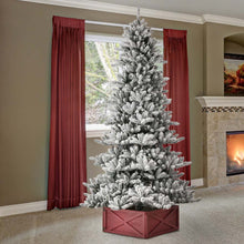 Load image into Gallery viewer, 7.5ft Pre-Lit Snow Flocked Fir Christmas Tree with 400 Warm White Lights
