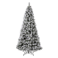 Load image into Gallery viewer, 9ft Pre-Lit Snow Flocked Artificial Spruce Christmas Tree With 900 Warm White Lights
