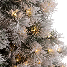 Load image into Gallery viewer, 9ft Pre-Lit Snow Flocked Artificial Spruce Christmas Tree With 900 Warm White Lights
