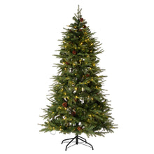 Load image into Gallery viewer, 6ft Pre-Lit Green Fir Artificial Christmas Tree with 350 LED Lights
