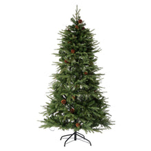 Load image into Gallery viewer, 6ft Pre-Lit Green Fir Artificial Christmas Tree with 350 LED Lights
