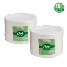 Load image into Gallery viewer, 10 inch White Compostable &amp; Disposable Sugarcane Plates, 300 Pack
