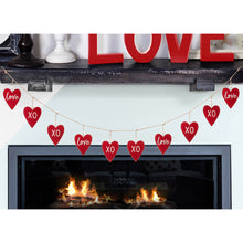 Load image into Gallery viewer, 72&quot;L Valentine&#39;s Wooden/Metal Heart Garland
