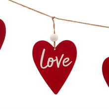 Load image into Gallery viewer, 72&quot;L Valentine&#39;s Wooden/Metal Heart Garland
