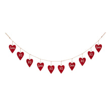 Load image into Gallery viewer, 72&quot;L Valentine&#39;s Wooden/Metal Heart Garland
