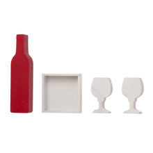 Load image into Gallery viewer, Valentine&#39;s Wooden Wine Bottle &amp; Cup Gift Set Table Decor
