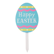 Load image into Gallery viewer, 15&quot;H Wooden Easter Egg Yard Stake, Set of 3
