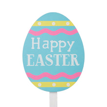 Load image into Gallery viewer, 15&quot;H Wooden Easter Egg Yard Stake, Set of 3
