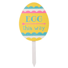 Load image into Gallery viewer, 15&quot;H Wooden Easter Egg Yard Stake, Set of 3
