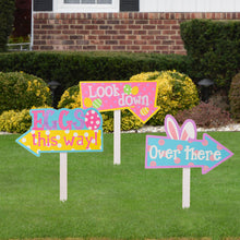 Load image into Gallery viewer, 14&quot;H Easter Wooden Path Sign, Set of 3
