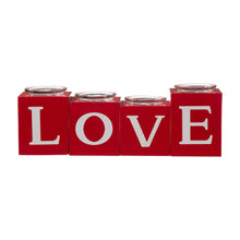 Load image into Gallery viewer, 12&quot;L Valentine&#39;s Wooden Love/XoXo/Huge/Kiss All Round Candle Holder Table Decor
