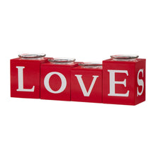 Load image into Gallery viewer, 12&quot;L Valentine&#39;s Wooden Love/XoXo/Huge/Kiss All Round Candle Holder Table Decor
