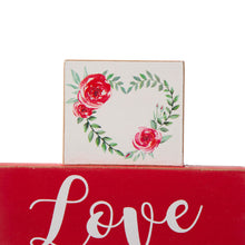 Load image into Gallery viewer, 9.45&quot;L Valentine&#39;s Wooden Block Table Decor
