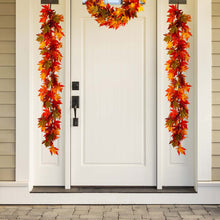 Load image into Gallery viewer, 72&quot;L Fall Lighted Maple Leaves Garland
