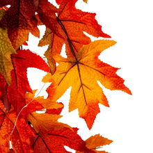 Load image into Gallery viewer, 72&quot;L Fall Lighted Maple Leaves Garland
