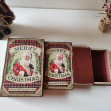 Load image into Gallery viewer, 3 Piece Decorative Vintage Book Shaped Christmas Storage Book Box Set
