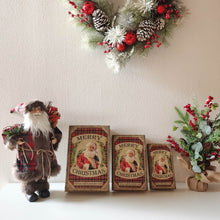 Load image into Gallery viewer, 3 Piece Decorative Vintage Book Shaped Christmas Storage Book Box Set
