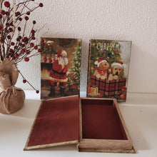 Load image into Gallery viewer, Decorative Vintage Book Shaped Christmas Book Box, Set of 3
