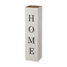 Load image into Gallery viewer, 30&quot;H Double Sided Washed White Wooden Box-shaped &quot;WELCOME, HOME&quot; Porch Sign
