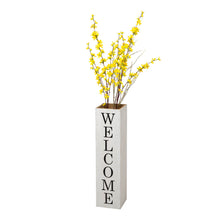 Load image into Gallery viewer, 30&quot;H Double Sided Washed White Wooden Box-shaped &quot;WELCOME, HOME&quot; Porch Sign
