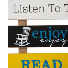 Load image into Gallery viewer, 36.25&quot;H Oversized Rustic Wooden Slats Porch Rules Sign Wall Sign
