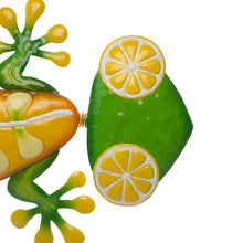 Load image into Gallery viewer, 24.25&quot;L Whimsical Metal Lemon Gecko Wall Decor
