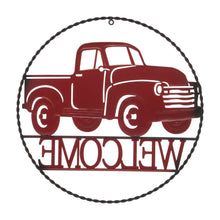 Load image into Gallery viewer, 20&quot;D Farmhouse Metal Truck &quot;WELCOME&quot; Sign Wall Decor
