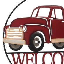 Load image into Gallery viewer, 20&quot;D Farmhouse Metal Truck &quot;WELCOME&quot; Sign Wall Decor
