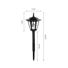 Load image into Gallery viewer, 25.5&quot;H Multi-functional Solar Powered LED Light with Ground Stake and Mounting Pole
