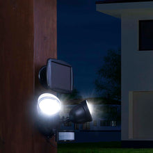 Load image into Gallery viewer, 8.25&quot;L Outdoor Solar Powered Dual-Head SMD LED Motion Senser Security Flood Light
