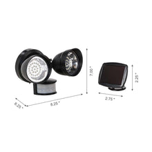 Load image into Gallery viewer, 8.25&quot;L Outdoor Solar Powered Dual-Head SMD LED Motion Senser Security Flood Light
