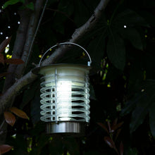 Load image into Gallery viewer, 17.5&quot;H Dual Mode Solar Powered LED Insect Catcher Light with Hanger and Stake
