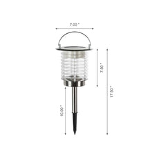 Load image into Gallery viewer, 17.5&quot;H Dual Mode Solar Powered LED Insect Catcher Light with Hanger and Stake
