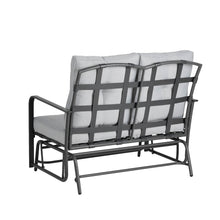 Load image into Gallery viewer, 45.25&quot;L Outdoor Patio Loveseat Glider Chair with Gray Cushions
